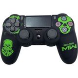 Ps4 Dualshock Joystick Koruyucu Desenli Silikon Kılıf - Siyah - Yeşil