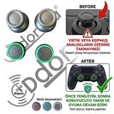Ps4 Dualshock Uyumlu 2 Adet Analog Joystick Başlığı + 2 Adet Koruyucu Set