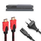 Ps4 Güç Kablosu Ve Örgülü Hdmi Kablo Set Playstation 4 Aksesuar