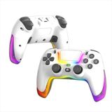 Ps4 Kol Kablosuz Gamepad Oyuncu Kol /çift Titreşim/6 Eksenli Rgb Mod/ps4/switch/pc/androd/iphone - Beyaz