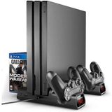 PS4 Pro ve Slim İçin Fanlı Dikey Soğutucu ve Kol Şarj Edici Organizatör Stand TP4-882