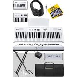 PS4000WH-SET Tuş Hassasiyetli 61 Tuşlu Org Bluetooth USB Midi (Sustain Pedalı Çanta Kulaklık - Ahşap