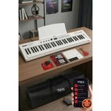 PS4000WH Tuş Hassasiyetli 61 Tuşlu Org Bluetooth USB Midi Metod (Sustain Pedalı Çanta) - Standart - Çok Renkli