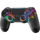 Ps4/pc Uyumlu Rgb Çift Motor Titreşimli Spiderman Bluetooth Oyun Kolu - Siyah