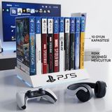 Ps5 CD Oyun Rafı, Playstation 5 CD Düzenleyici 10 Oyun Kutusu (Cd) Rafı – Ps4/ps5/xbox Uyumlustand Organizer - Siyah