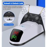Ps5 Denetleyici Hızlı Şarj Istasyonu Ab Güç Kaynağ LED Ekran Dualsense Kablosuz Için Ps5 - Siyah - Beyaz