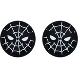 Ps5 Dualsense 1 Çift Xbox 360 One S x ,ps4,ps3,nintendo Uyumlu Desenli Analog Koruyucu Başlığı Spiderman Head - Siyah