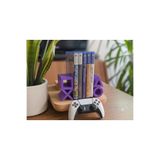 Ps5 Logolu CD Stand Rafı, Ikonik Tuş Simgeli Oyun Kutusu (Cd) Rafı – Stand Organizer - Mor