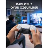 Ps5 Uyumlu Kablosuz Oyun Kolu Sessiz Tuşlar ve Güçlü Performans Yeni Nesil Nemere - 1