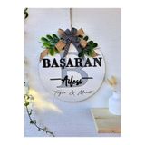 PSAcraft Kapı Süsü Ev Hediyesi Isme Özel 30 X 30 Cm Karışık 30 x 30