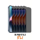 PSGT 5 Adet Iphone 16pro/17 Uyumlu Tam Kaplayan Hayalet Seramik Ekran Koruyucu Kırılmaz Cam Filmi