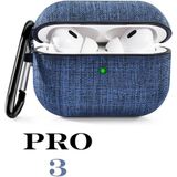 Psgt Airpods Nesil Pro3 Uyumlu Jean Plastik Kılıf Kapak Arka Koruma Kabı Koruyucu - Airpods Pro3 - Lacivert