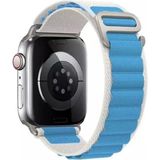 PSGT Alpin Apple watch Ultra Band 42-44-45-49mm S10-11 (46mm )Kordon Alpin 10 9 8 7 6 5 SE - Beyaz - Açık Mavi - S10 S11 -46mm (42/44/45/49)mm