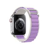 PSGT Alpin Apple watch Ultra Band 42-44-45-49mm S10-11 (46mm )Kordon Alpin 10 9 8 7 6 5 SE - Beyaz - Lila - S10 S11 -46mm (42/44/45/49)mm
