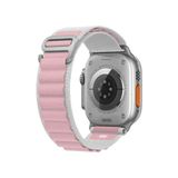 PSGT Alpin Apple watch Ultra Band 42-44-45-49mm S10-11 (46mm )Kordon Alpin 10 9 8 7 6 5 SE - Beyaz - Rose - S10 S11 -46mm (42/44/45/49)mm