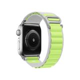 PSGT Alpin Apple watch Ultra Band 42-44-45-49mm S10-11 (46mm )Kordon Alpin 10 9 8 7 6 5 SE - Beyaz - Yeşil - S10 S11 -46mm (42/44/45/49)mm