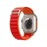 PSGT Alpin Apple watch Ultra Band 42-44-45-49mm S10-11 (46mm )Kordon Alpin 10 9 8 7 6 5 SE - Turuncu - Kırmızı - S10 S11 -46mm (42/44/45/49)mm