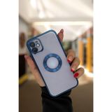 PSGT Apple iPhone 11 Uyumlu Metalik Kılıf, Logo Yeri Açık, Şeffaf Silikon