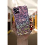 PSGT apple İphone 11 Uyumlu pembe leopar smile desenli kılıf