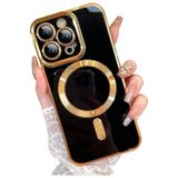 PSGT Apple iPhone 12 Pro Max ile Uyumlu Magsafe Magnetic Lazer Kesim Kılıf, Siyah