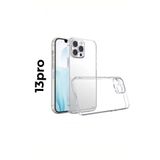 PSGT Apple iPhone 13 Pro ile Uyumlu Kılıf, Lens Korumalı, Darbe Emici, Şeffaf