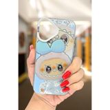 PSGT Apple iPhone 16 ile Uyumlu Labubbi Desenli Silikon Kılıf, Mavi