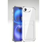 PSGT Apple iPhone 16E ile Uyumlu Kılıf, Kamera Koruma, Köşe Korumalı, Kartlıklı Cüzdanlı, Darbe Emici, Şeffaf