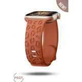 PSGT Apple Watch 10-11 46mm-watch2/3/4/5/6/se/7/8/9(42-44-45-49)mm Kordon Leoline Desenli Yumuşak Silikon