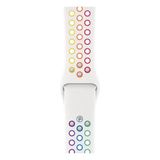 PSGT Apple Watch 2 3 4 5 6 Se Nike 42MM 44MM 45 mm 49MM Uyumlu Kordon Kayış Bileklik Delikli Spor Band - 42-44-45-49MM - Beyaz - Renkli