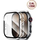 PSGT Apple Watch 8 Ultra 360 Tam Koruma (45 Mm) Yumuşak Silikon Tpu Ekran Koruyucu Kılıf - S Şeffaf - 45MM