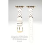 PSGT Apple Watch Seri 1-9 (42-44-45-49) ve S10-11-46mm Uyumlu Lüks Kordon Metal Derili 4Yaprak