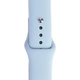 PSGT Apple Watch seri 10-11 46 mm 9/8 7 49 45mm 44mm 42mm Ultra 2 49mm Uyumlu Silikon Kordon - Açık Mavi - 42-44-45-49MM