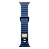 Psgt Apple Watch Ultra 1 2 3 4 5 6 7 8 Se Nike 42-44-45-49 MM S10(46) MM Dalgalı Şerit Tasarımlı Renkli Delikli Silikon Kordon - 42-44-45-49mm - Lacivert