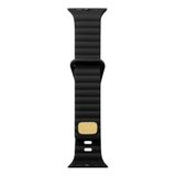 Psgt Apple Watch Ultra 1 2 3 4 5 6 7 8 Se Nike 42-44-45-49 MM S10(46) MM Dalgalı Şerit Tasarımlı Renkli Delikli Silikon Kordon - 42-44-45-49mm - Siyah