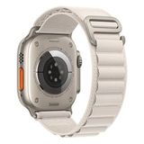 PSGT Apple Watch Uyumlu 38-40-41 S10(42) 1/2/3/4/5/6/se/7/8/ Kordon Alpin Loop Kordon - Ay Beyazı - (38/40/41MM)S10 S11(42MM)