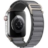 PSGT Apple Watch Uyumlu 38-40-41 S10(42) 1/2/3/4/5/6/se/7/8/ Kordon Alpin Loop Kordon - Füme - Gri - (38/40/41MM)S10 S11(42MM)