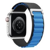 PSGT Apple Watch Uyumlu 38-40-41 S10(42) 1/2/3/4/5/6/se/7/8/ Kordon Alpin Loop Kordon - Siyah - Mavi - (38/40/41MM)S10 S11(42MM)