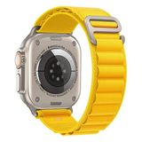 PSGT Apple Watch Uyumlu 38-40-41 S10(42) 1/2/3/4/5/6/se/7/8/ Kordon Alpin Loop Kordon - Uçuk Sarı - (38/40/41MM)S10 S11(42MM)