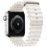 PSGT Apple Watch Uyumlu 38/40/41mm Seri 1/2/3/4/5/6/se/7/8/9 Ve (42mm Seri 10) Kordon Loop Ocean - Beyaz - 38-40-41MM