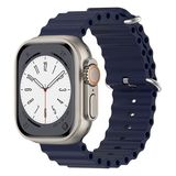 Psgt Apple Watch Uyumlu 42MM 44MM 45MM 49MM 1/2/3/4/5/6/se/7/8/ultra Kordon - Lacivert - 42-44-45-49MM