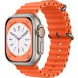 Psgt Apple Watch Uyumlu 42MM 44MM 45MM 49MM 1/2/3/4/5/6/se/7/8/ultra Kordon - Şeffaf - Turuncu - 42-44-45-49MM