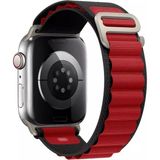 PSGT Apple Watch Uyumlu 42MM 44MM 45MM 49MM 1/2/3/4/5/6/se/7/8/ultra Kordon Trail Loop Kordon Strap - Bordo - Siyah - (38/40/41MM)S10 S11(42MM)