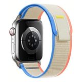 PSGT Apple Watch Uyumlu 42MM 44MM 45MM 49MM 1/2/3/4/5/6/se/7/8/ultra Kordon Trail Loop Kordon Strap - Krem - 42-44-45-49MM