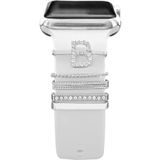 PSGT Apple Watch Uyumlu Harfli Charm Aksesuar Tüm Seriye Uyumlu Akıllı Saay Charm B