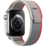 PSGT Apple Watch Uyumlu Seri 1/2/3/4/5/6/se/7/8/9 - 38/40/41MM - S10-11(42MM) Kordon Trail 48 - Gri - Kırmızı - 38-40-41MM