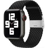 PSGT Apple Watch Uyumlu Yeni Ayarlanabilir Örgülü Esnek Kordon 40MM 41MM 438MM Pr Pro 2044 - Siyah - 38-40-41MM