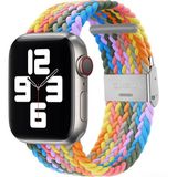 PSGT Apple Watch Uyumlu Yeni Ayarlanabilir Örgülü Esnek Kordon 42MM 44MM 45MM 49 mm Pr Pro 2034 - Renkli - Turuncu - 42-44-45-49MM