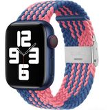 PSGT Apple Watch Uyumlu Yeni Ayarlanabilir Örgülü Esnek Kordon 42MM 44MM 45MM 49 mm Pr Pro 2042 - Mavi - Pembe - 42-44-45-49MM