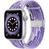 PSGT Apple Watch Uyumlu Yeni Ayarlanabilir Örgülü Esnek Kordon 42MM 44MM 45MM 49 mm Pr Pro 2060 - Mor - Beyaz - 42-44-45-49MM
