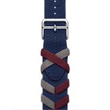 Psgt El Yapımı Kayış Apple Saat Uyumlu BANDI42-44-45-49MM Örgülü Saat Kayışı Hms 2024 - Bordo - Gri